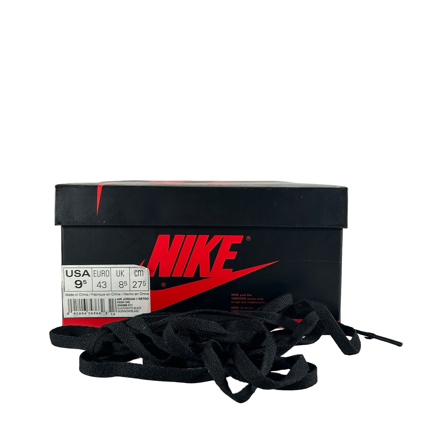 555088 011 Jordan 1 Retro Yin Yang Black [USED] - 9.5 M (Used)