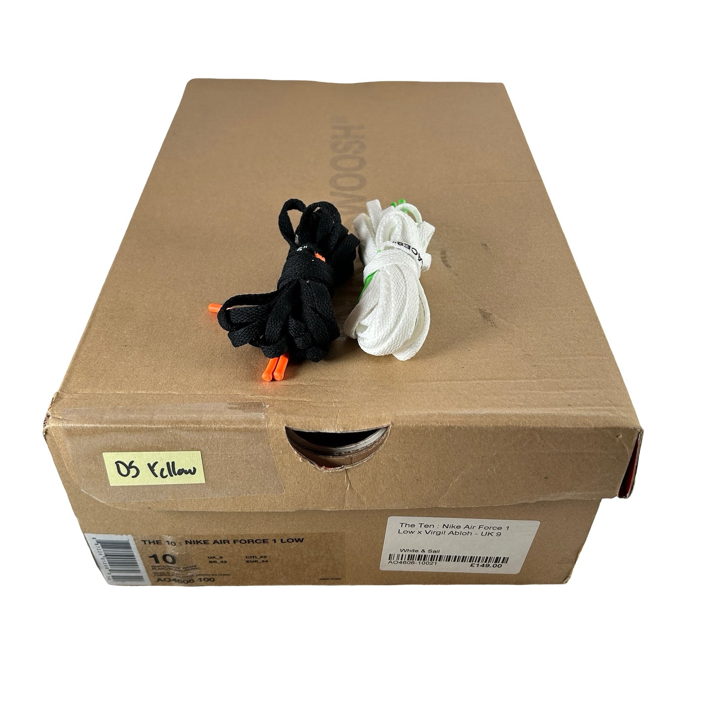 AO4606 100 Nike Air Force 1 Low Off-White - 10 M (Yellowing)