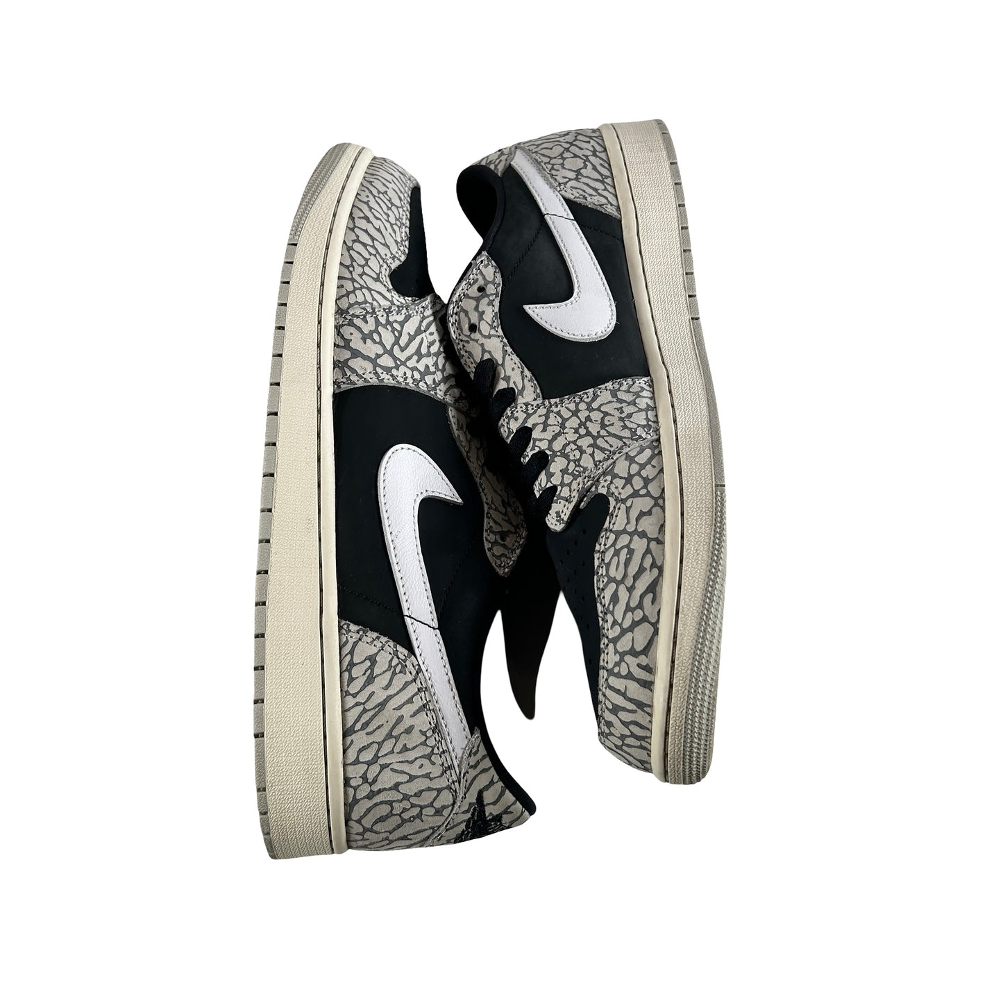 CZ0790 001 Jordan 1 Retro Low OG Black Cement [USED] 12.5 (Used)