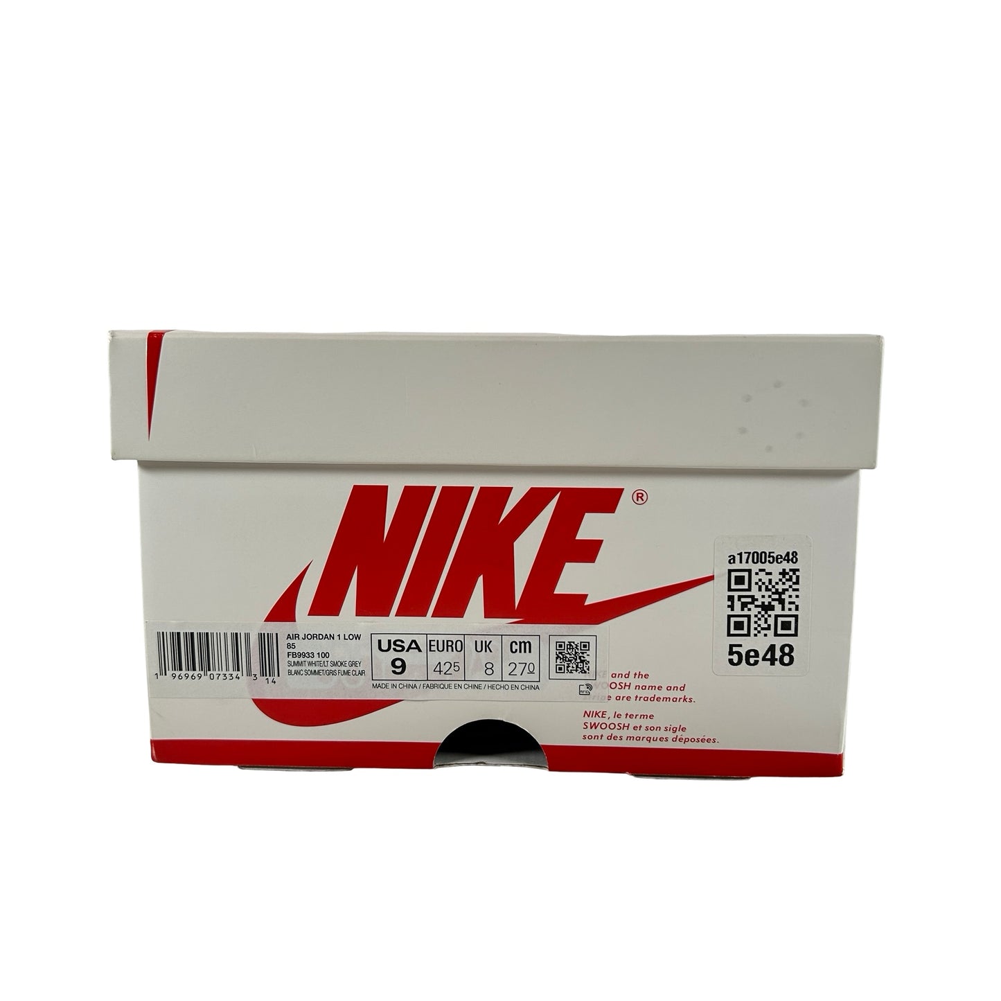 FB9933 100 Jordan 1 Low 85 Neutral Grey [USED] - 9 M (Used)