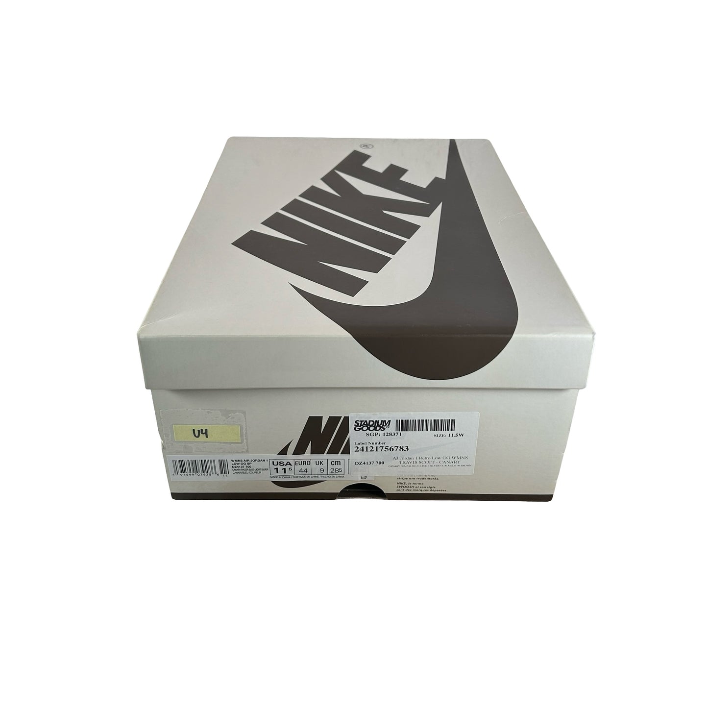 DZ4137 700 Jordan 1 Retro Low OG SP Travis Scott Canary (Women's) [USED] - 11.5 W (Used4)