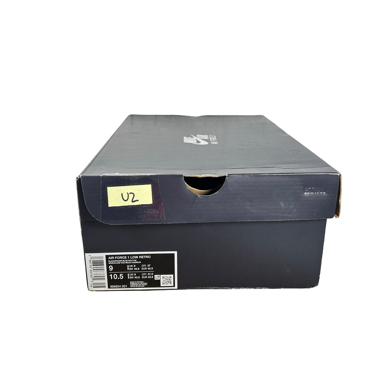 IB6834 001 Nike Air Force 1 Low Retro Heat Map Black Racer Blue [USED] - 9 M (Used2)