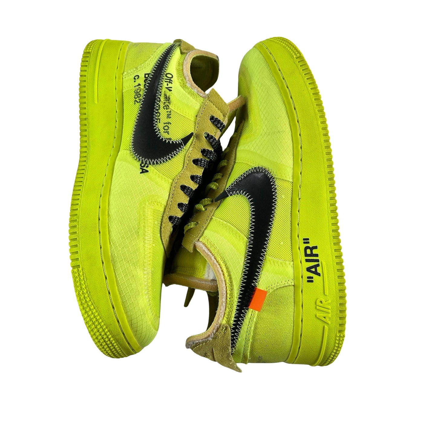 AO4606 700 Nike Air Force 1 Low Off-White Volt [USED] - 8.5 M (Used)