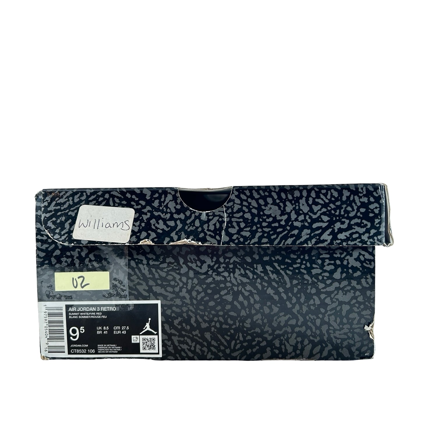 CT8532 106 Jordan 3 Retro Cement Grey [USED] - 9.5 M (Used2)