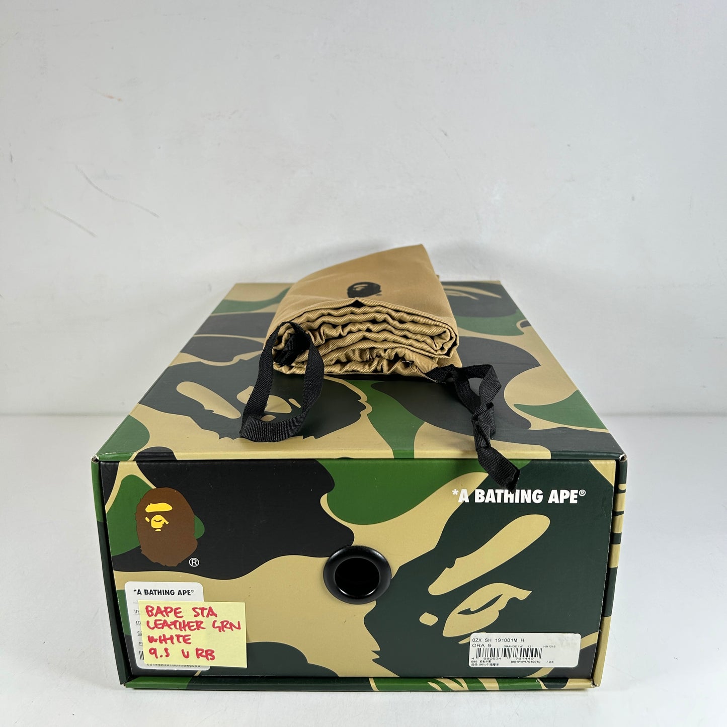 A Bathing Ape Bape Sta Patent Leather Green White [USED] - 9.5 M (Used) (Replace Box)