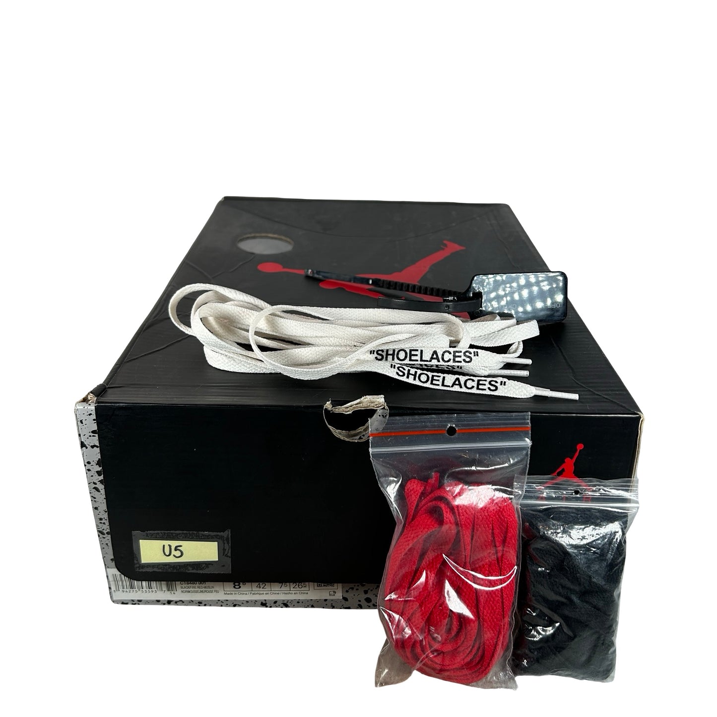 CT8480 001 Jordan 5 Off-White Black [USED] - 8.5 M (Used5)