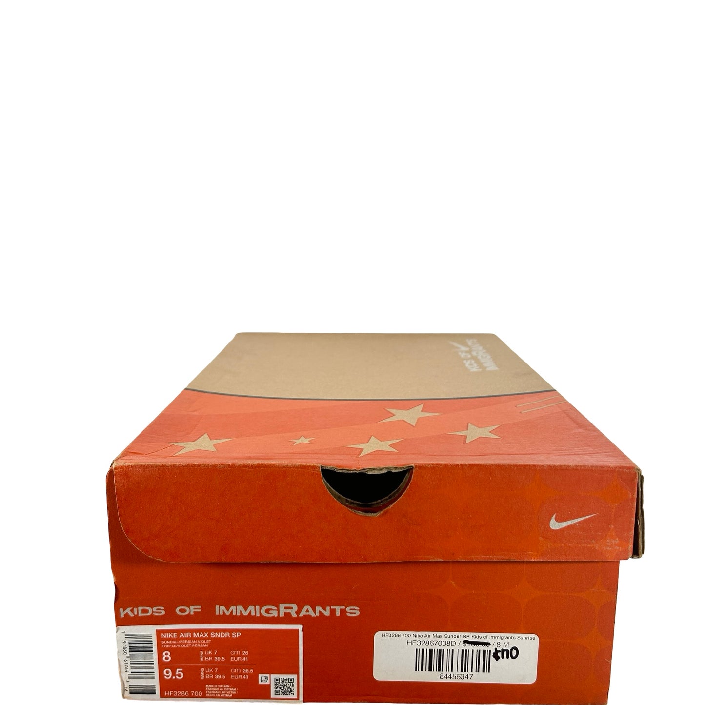 HF3286 700 Nike Air Max Sunder SP Kids of Immigrants Sunrise [USED] - 8 M (Used)