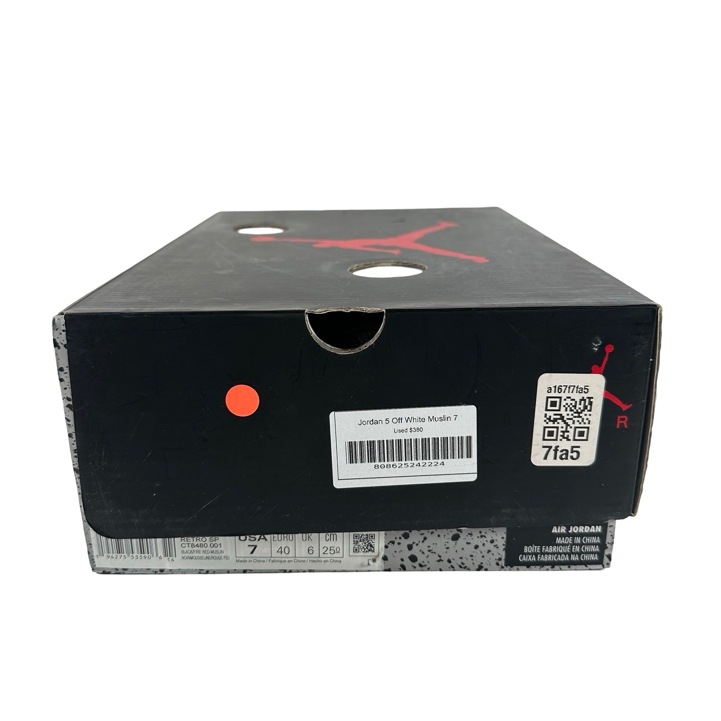 CT8480 001 Jordan 5 Blanco roto Negro