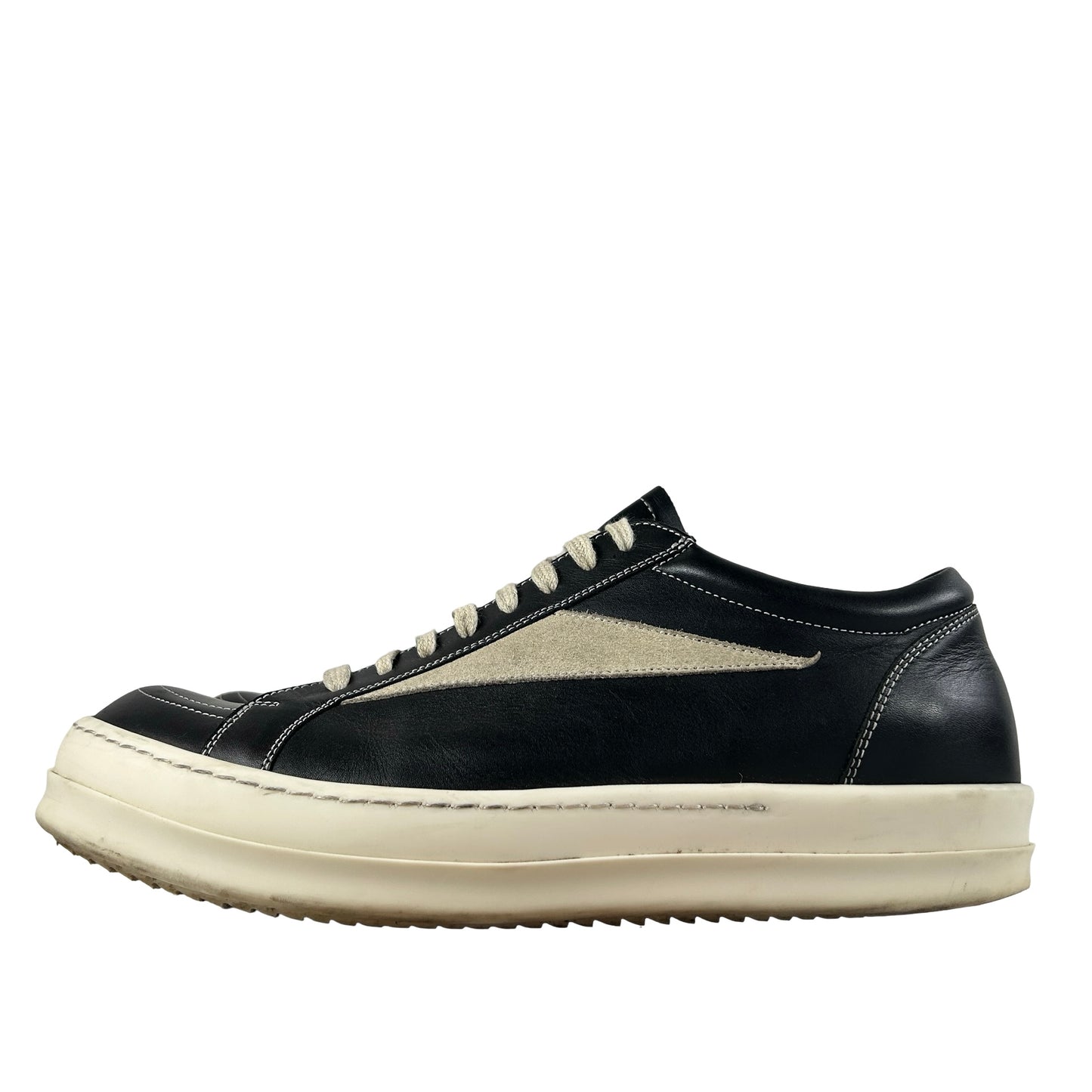 Rick Owens Leather Vintage Low-Top Sneakers [USED] - 42 (Used) (No Box)
