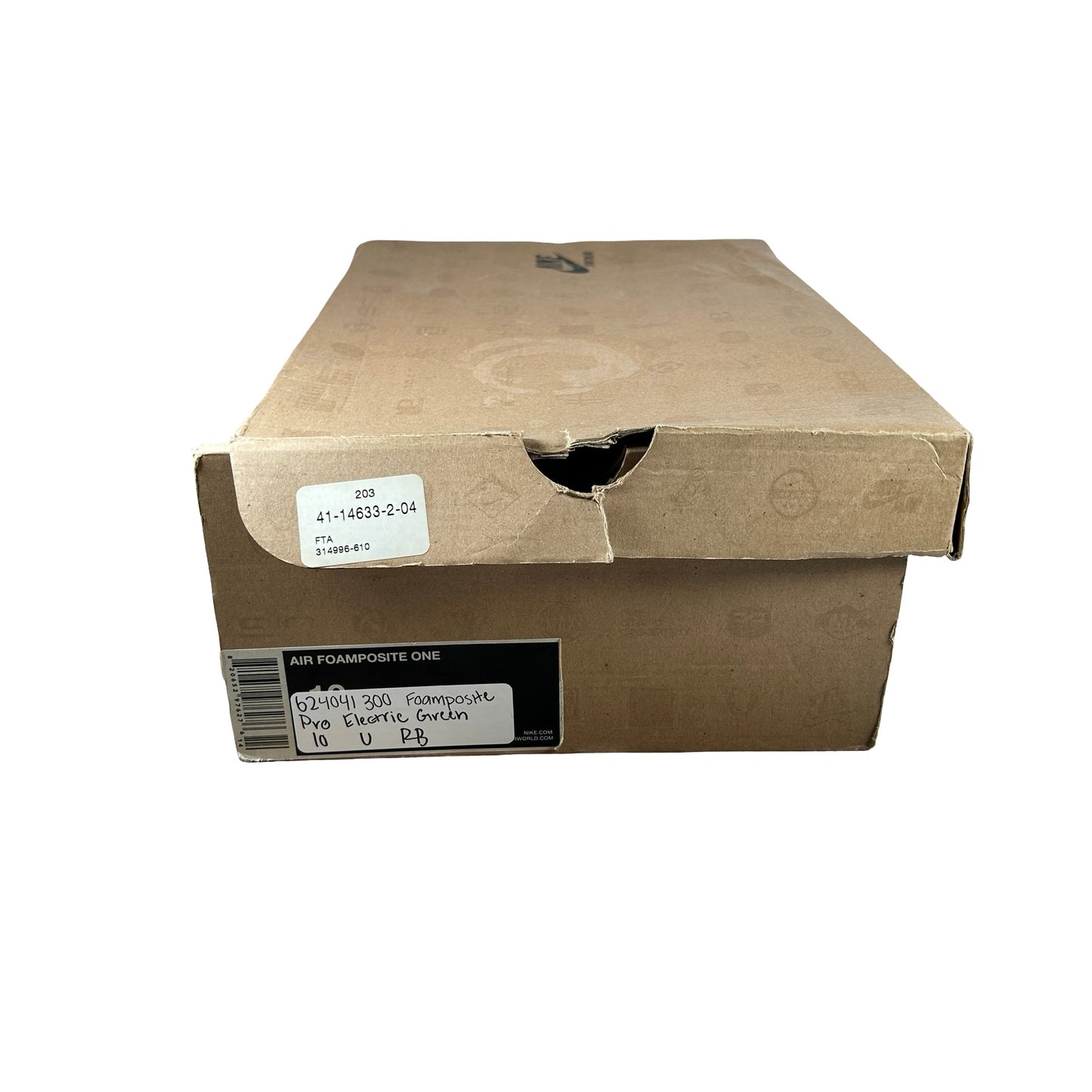 624041 300 Nike Air Foamposite Pro Electric Green [USED] - 10 M (Used) (Replace Box)