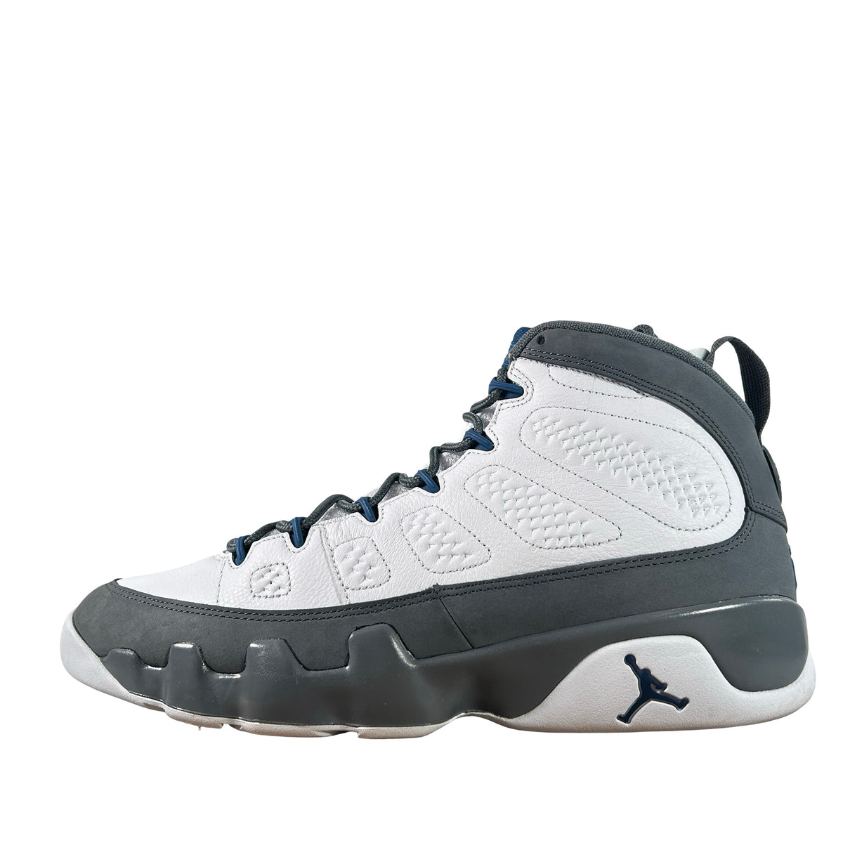 HV4794 100 Jordan 9 Retro Flint Grey French Blue (2026) [USED] - 12 M (Used2)