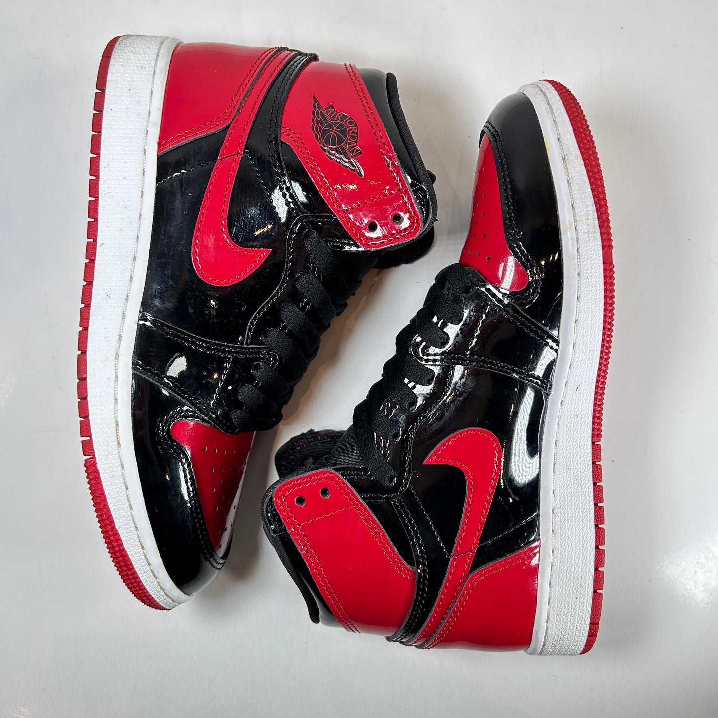575441 063 Jordan 1 Retro High OG Patent Bred (GS) [USED] - 4.5 Y (Used2)