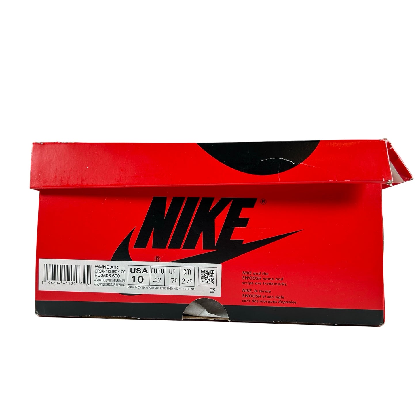 FD2596 600 Jordan 1 Retro High OG Washed Pink [USED] - 10 W (Used) (Missing Insoles)