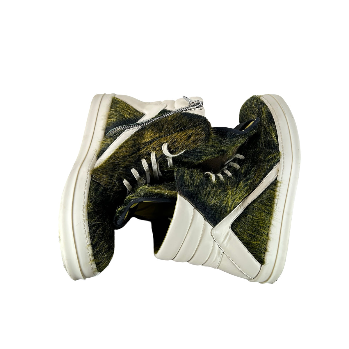 RU02C7894 LHLCPO 5211 Rick Owens Luxor Geobasket Acid Melange Pony [USED] - EU 42 (Used)