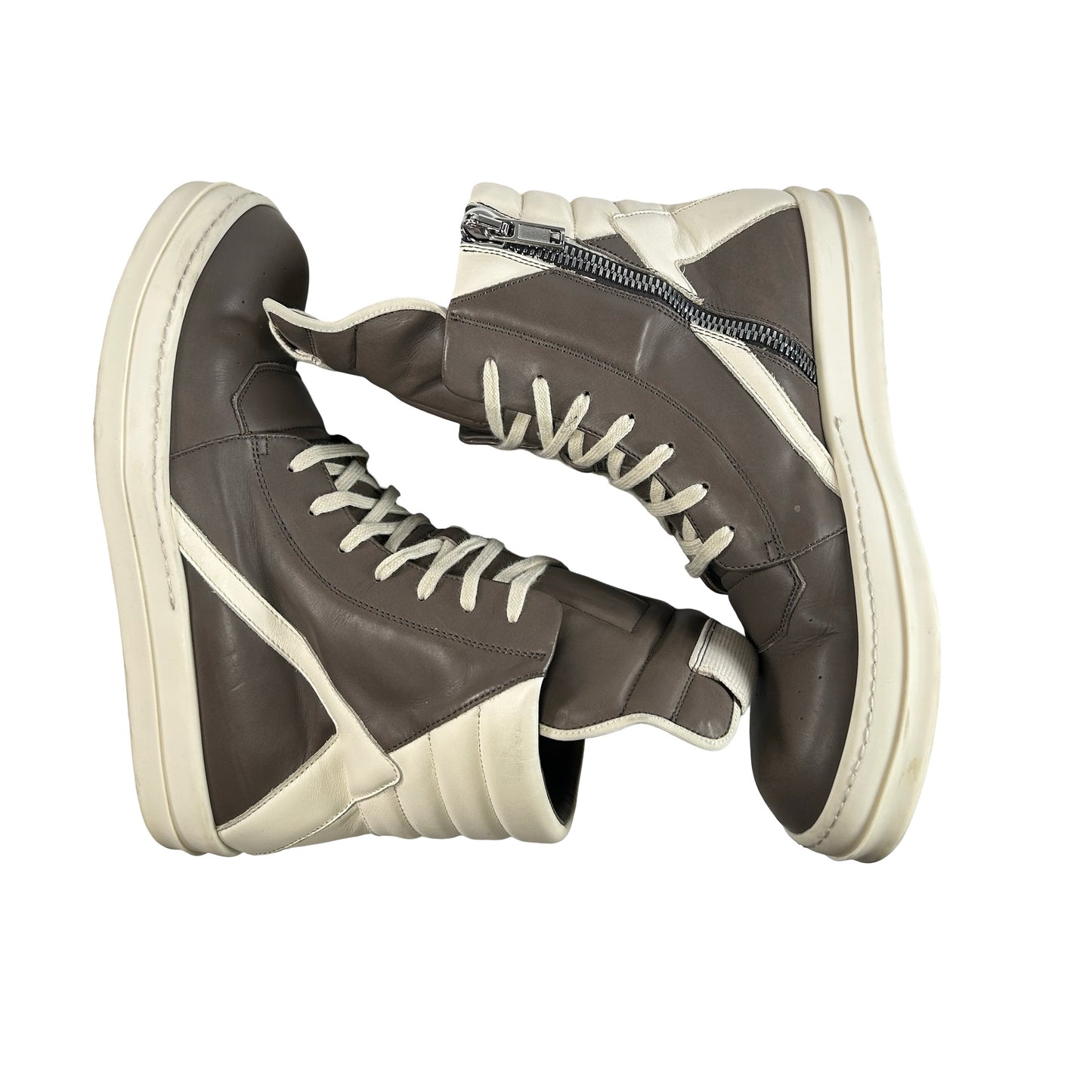Rick Owens Men's Geobasket Sneakers Dust/White [USED] - 42 (Used) (No Box)
