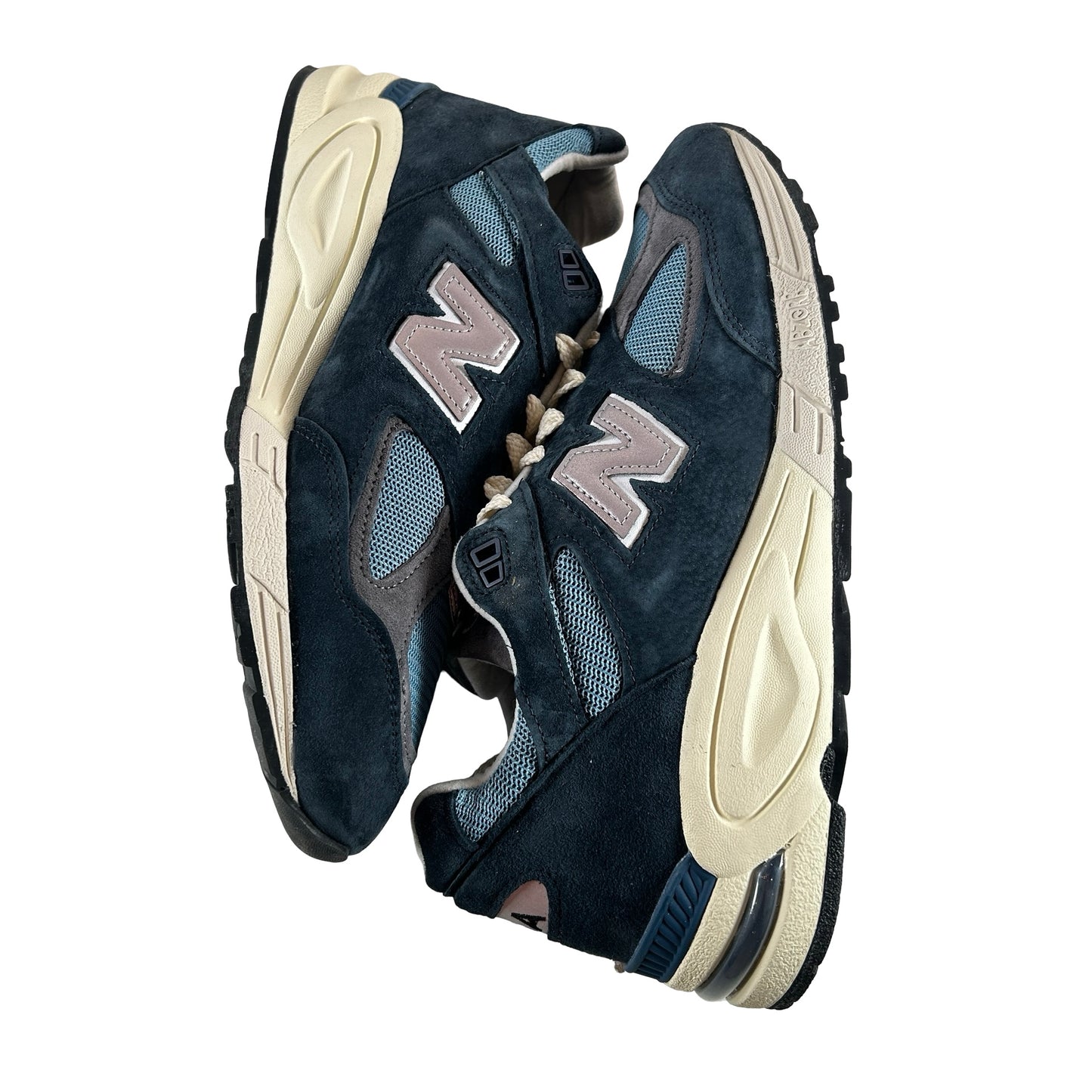 M990TB2 New Balance 990v2 MiUSA Teddy Santis Navy Castlerock [USED] - 11 M (Used)