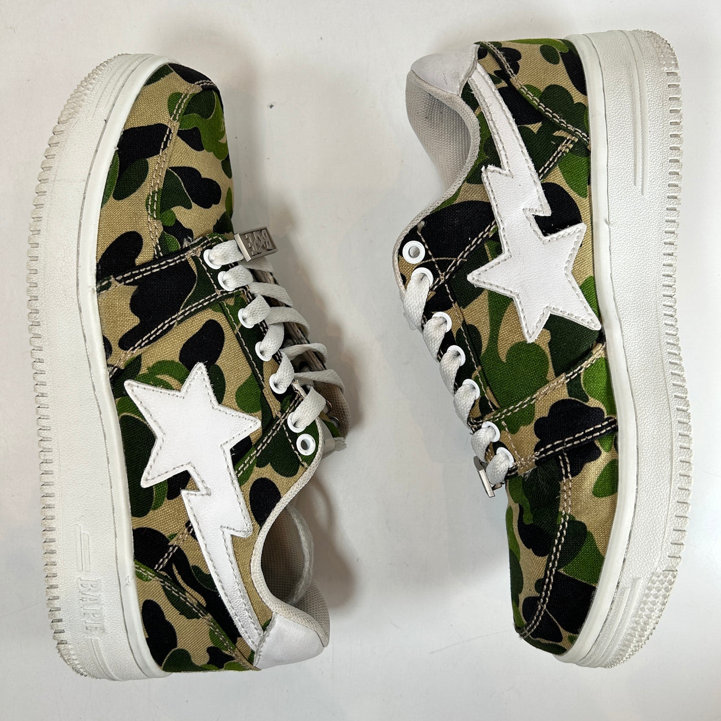 1C70191020 A Bathing Ape Bape Sta Low ABC Camo 20th Anniversary Green [USED] - 7.5 M (Used) (Replace Box)