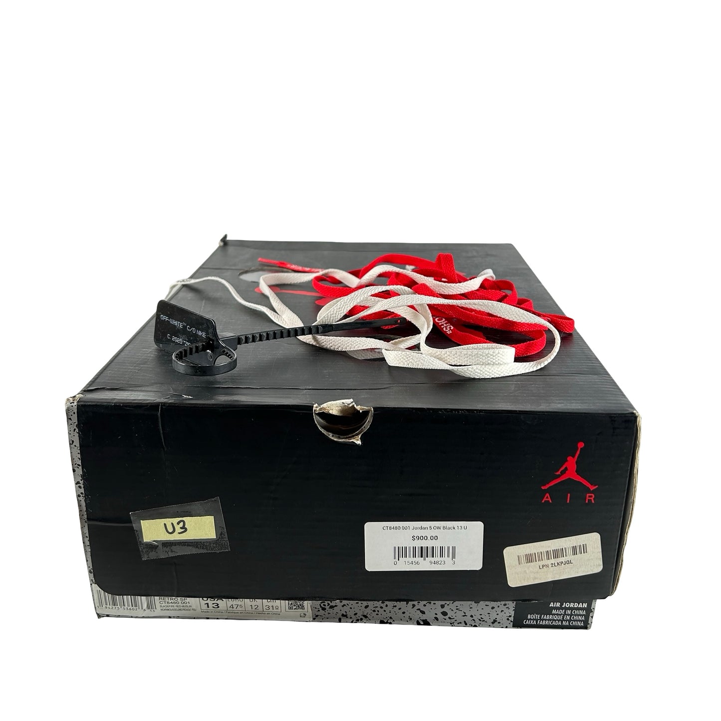 CT8480 001 Jordan 5 Blanco roto Negro