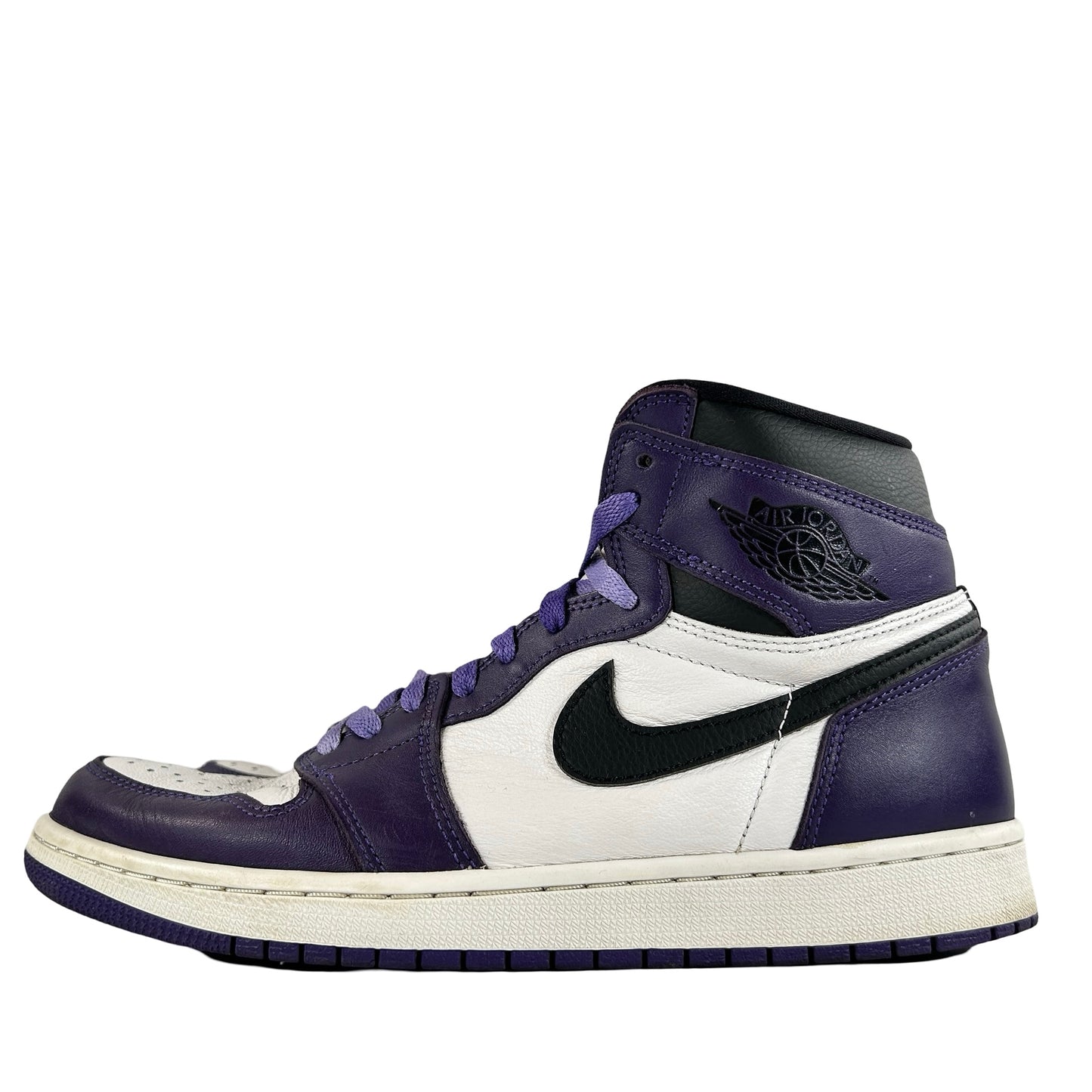 555088 500 Jordan 1 Court Purple [USED] - 9.5 M (Used) (No Box)