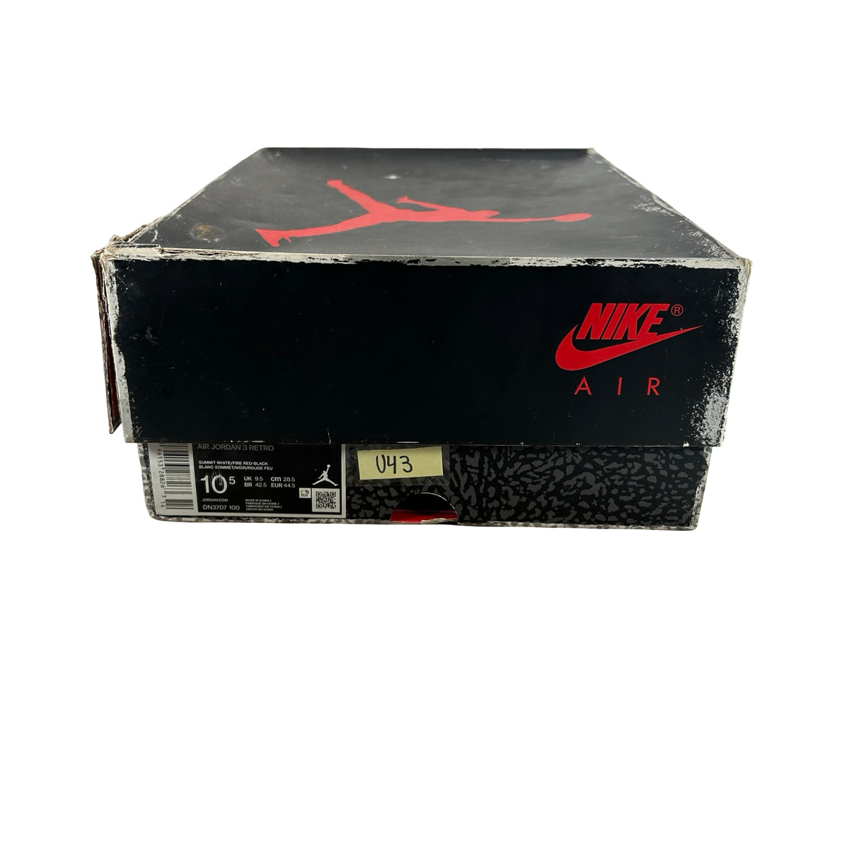 DN3707 100 Jordan 3 Retro White Cement Reimagined [USED] - 10.5 M (Used43)