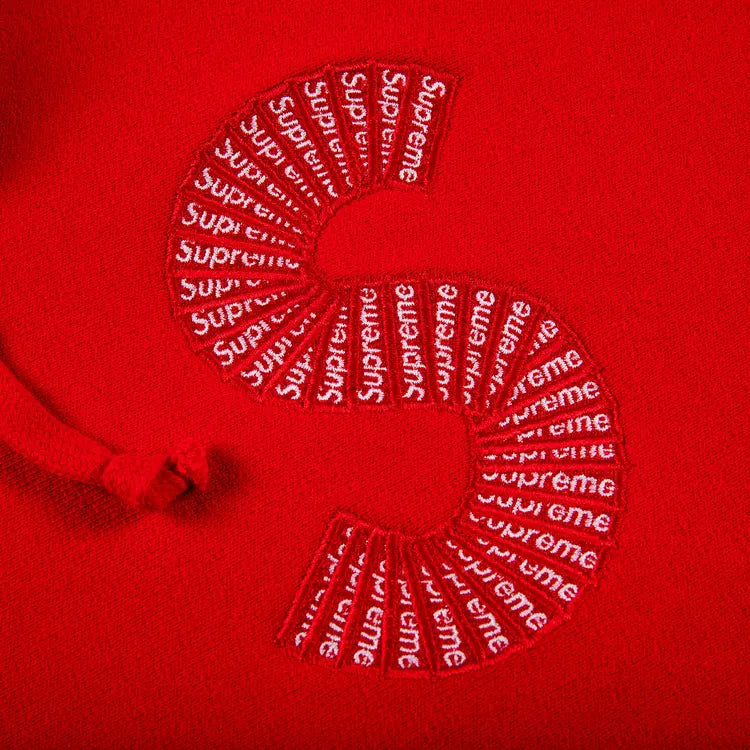 Supreme S Logo Hooded Sweatshirt (FW20) Red [USED] - XL (Used)