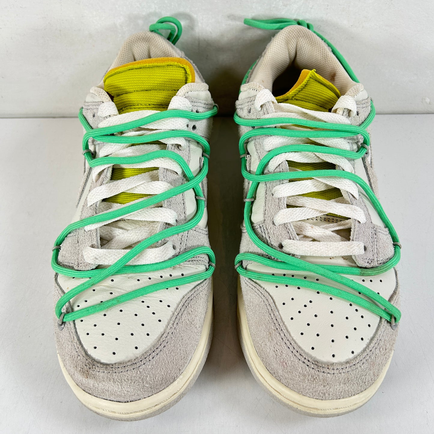 DJ0950 106 Nike Dunk Low Off-White Lot 14 [USED] - 8 M (Used)