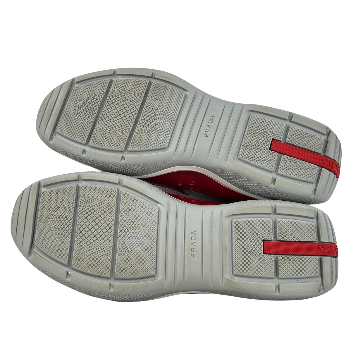 PS0906 5RU F0011 Prada America’s Cup Original Sneakers Rosso Red [USED] - PRADA 8 / US 9 M (Used2)