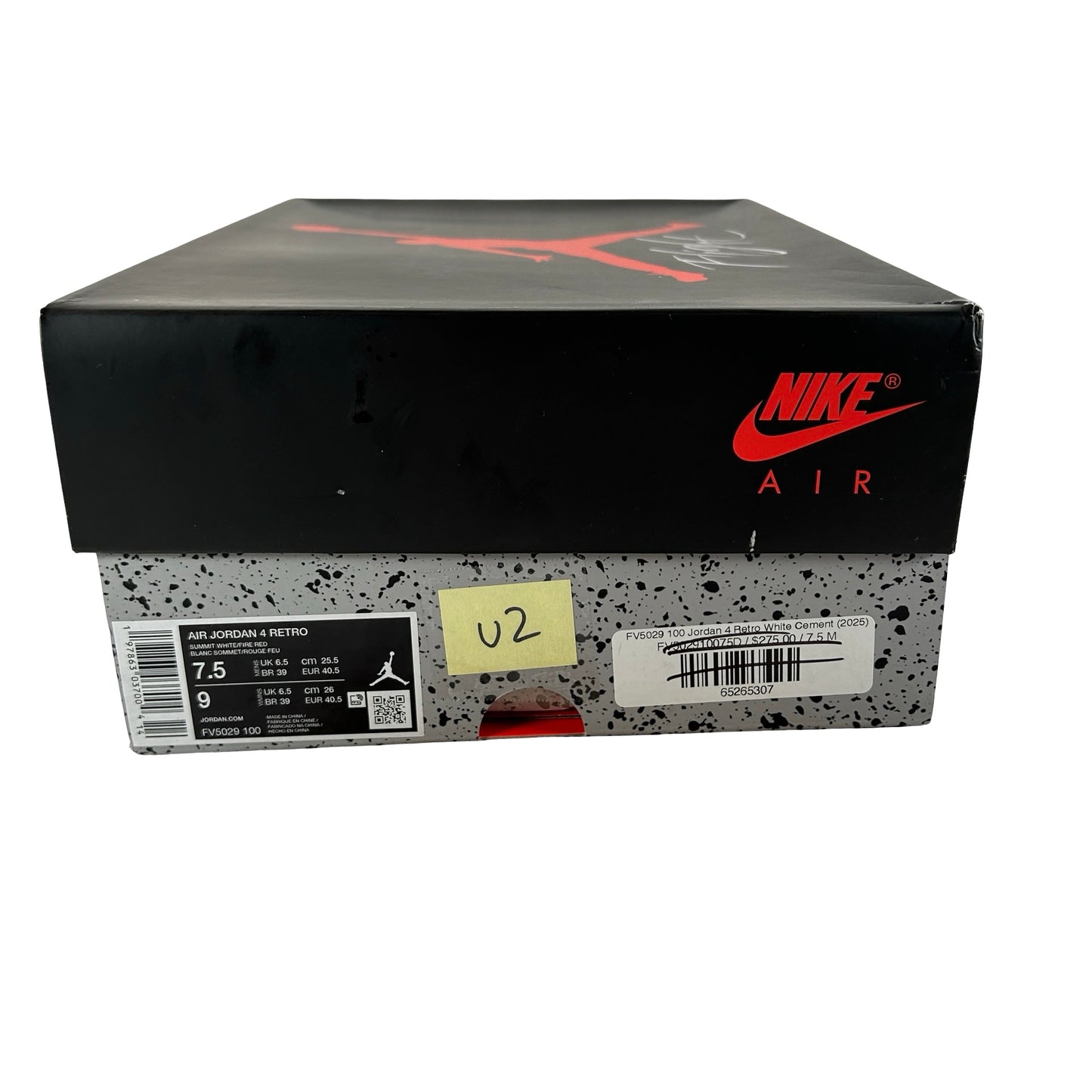 FV5029 100 Jordan 4 Retro White Cement (2025) [USED] - 7.5 M (Used2)