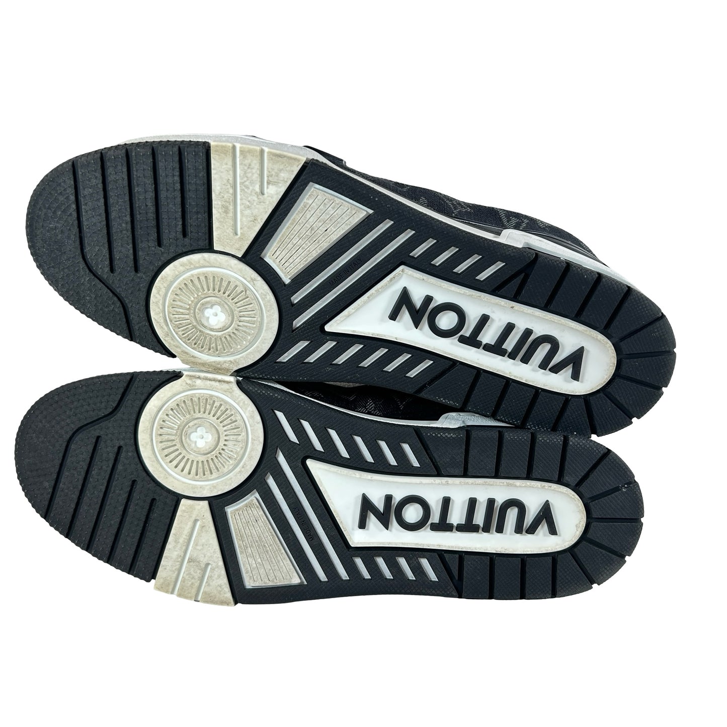 1A9JG9 Louis Vuitton LV Trainer White Black [USED] - LV 10 (Used)