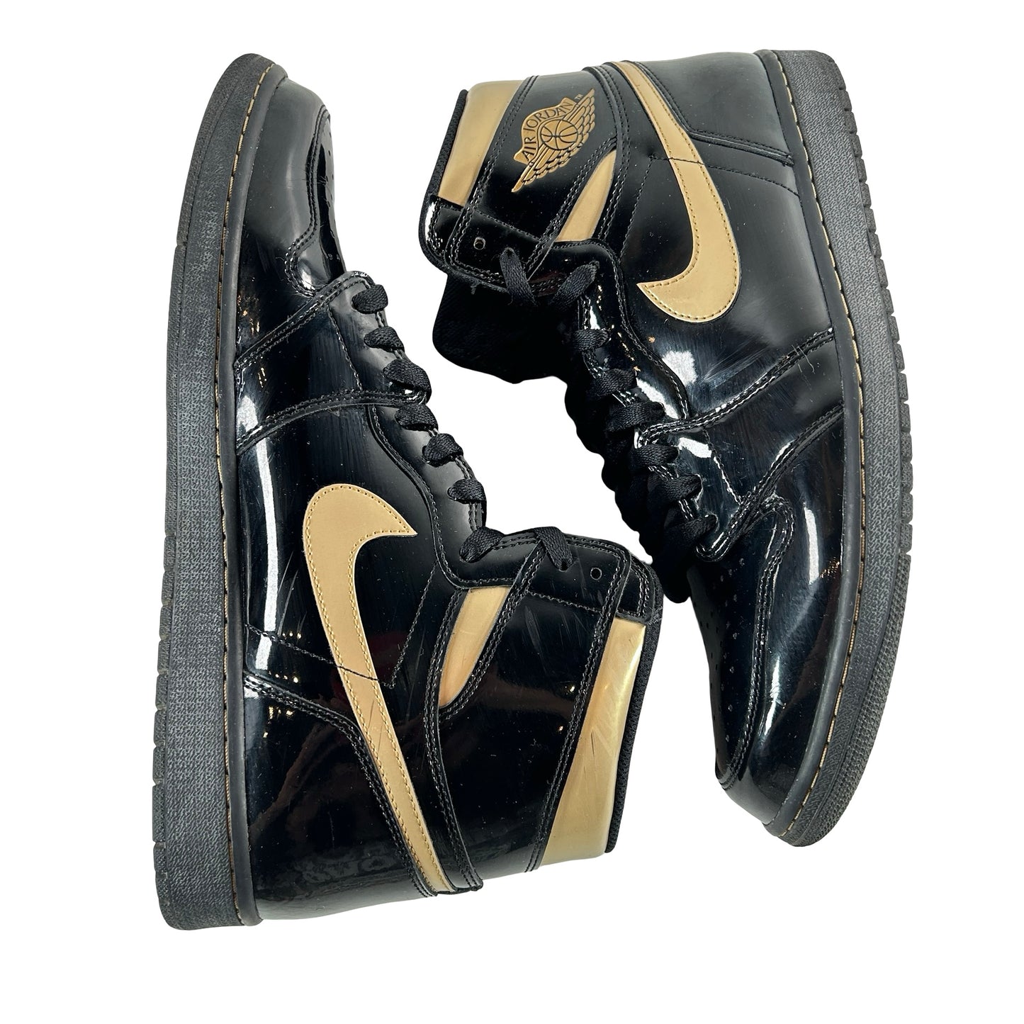 555088 032 Jordan 1 Black/Gold [USED] - 14 M (Used2)