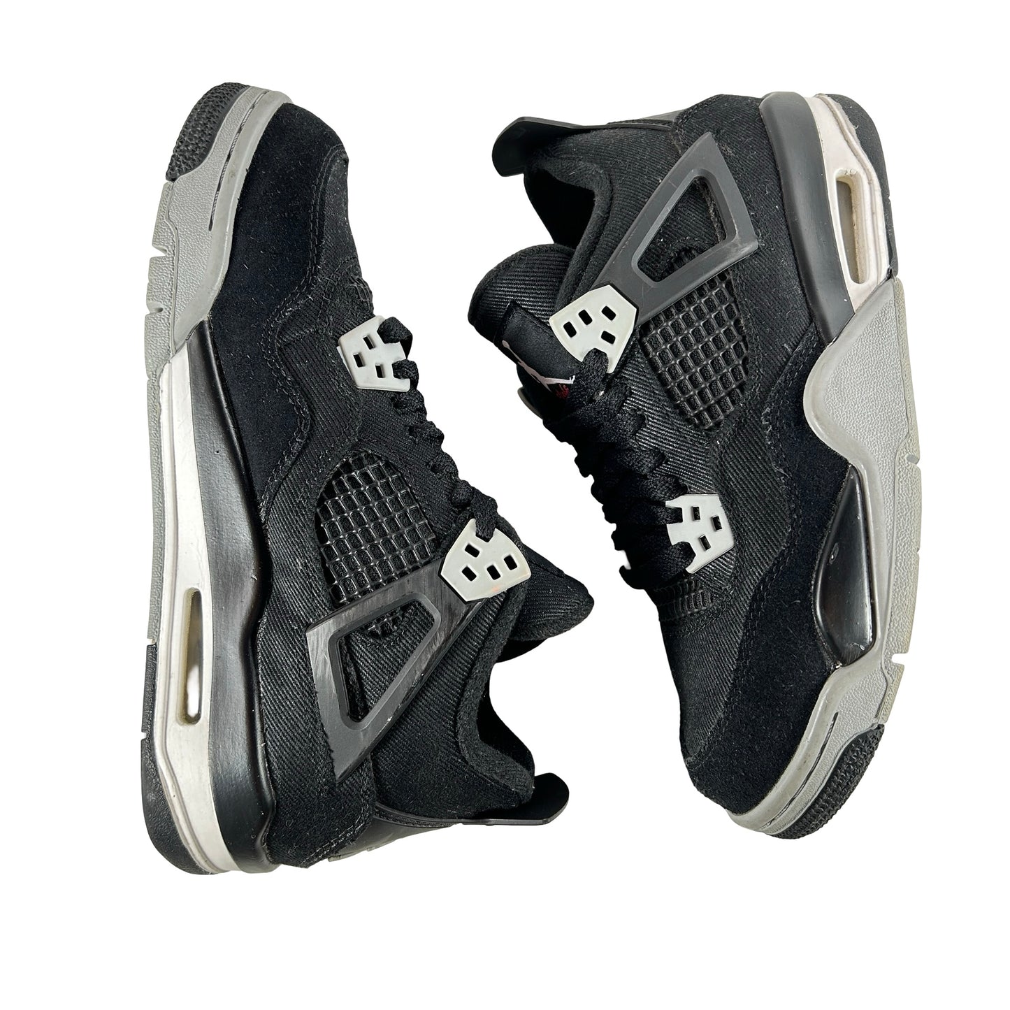 DV0553 006 Jordan 4 Retro Black Canvas GS [USED] - 4.5 Y (Used) (No Box)