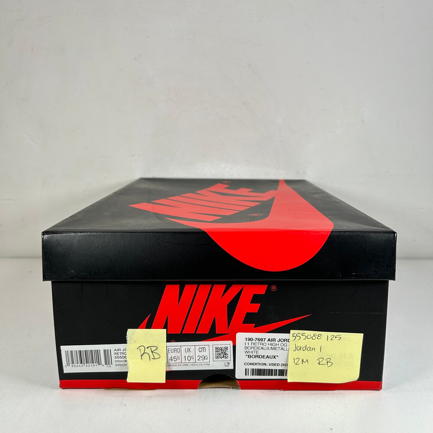 555088 125 Jordan 1 Retro Black Toe (2016) [USED] - 12 M (Used) (Replace Box)