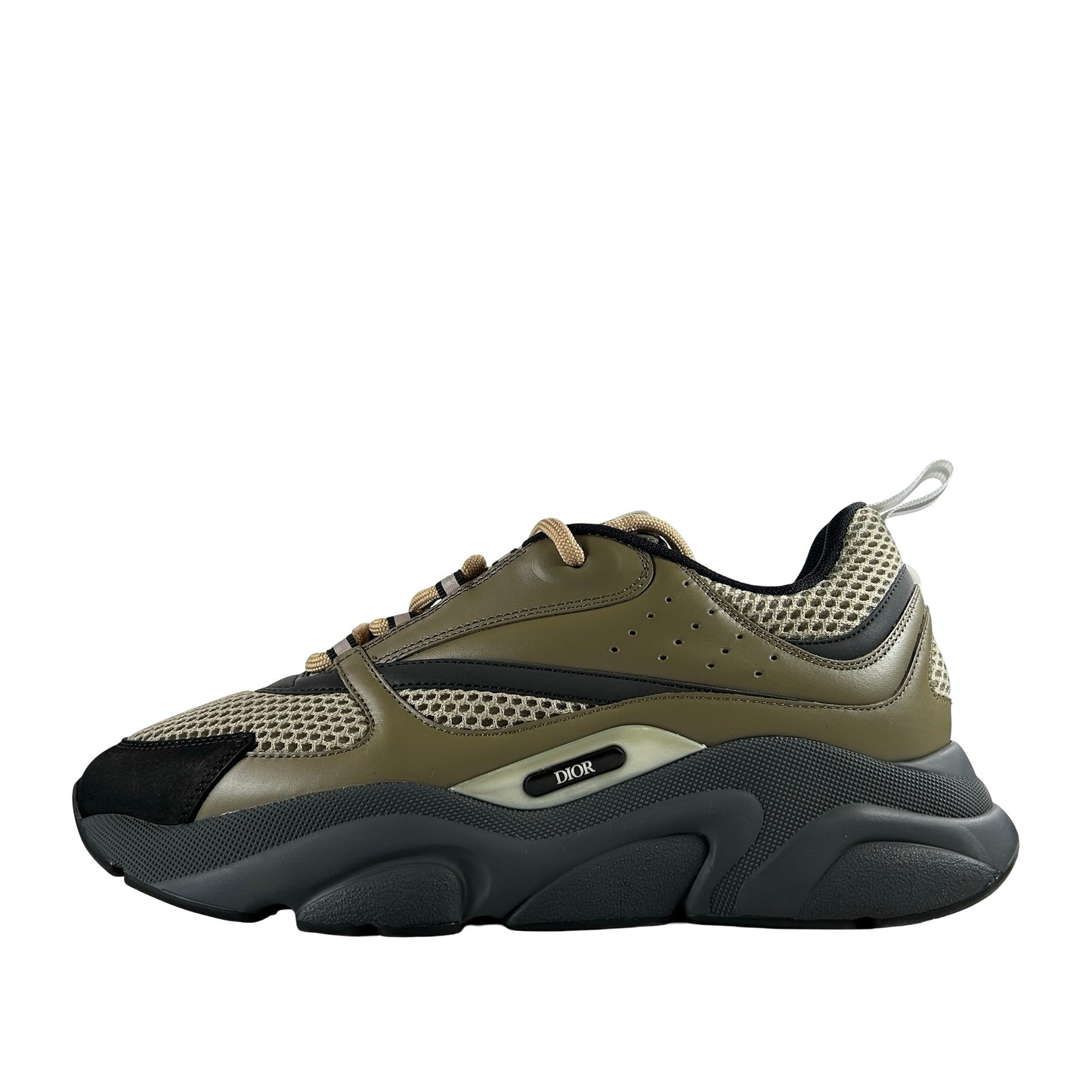 3SN231ZHMH630 Dior B22 Khaki Black Calfskin [USED] - 42 (VNDS)