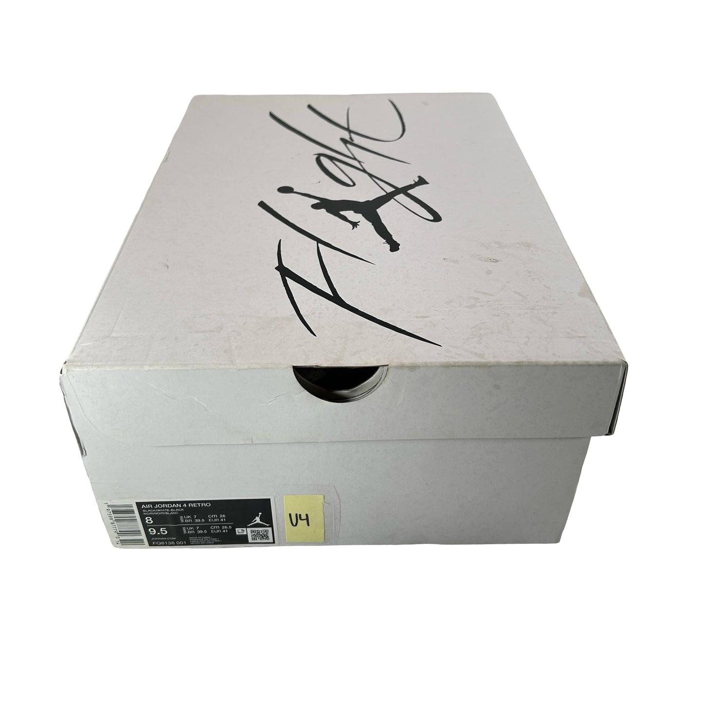 FQ8138 001 Jordan 4 Retro White Thunder [USED] - 8 M (Used4)