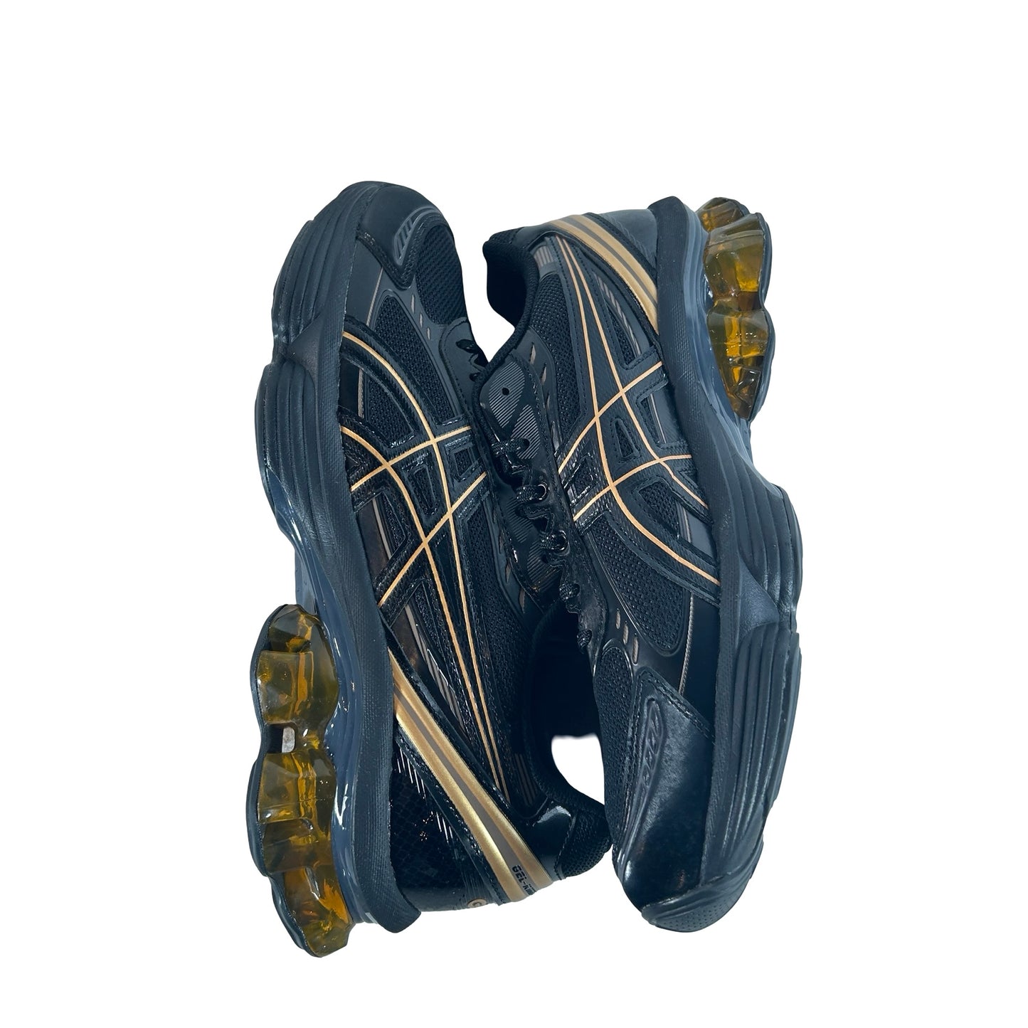 1203A591 001 ASICS Gel-Kinetic Fluent Black Gold [USED] - 11 M (Used)