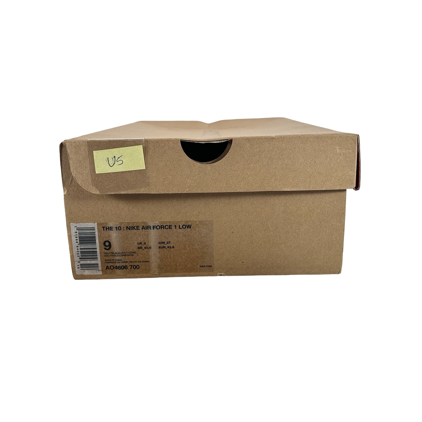 AO4606 700 Nike Air Force 1 Low Off-White Volt [USED] - 9 M (Used5)