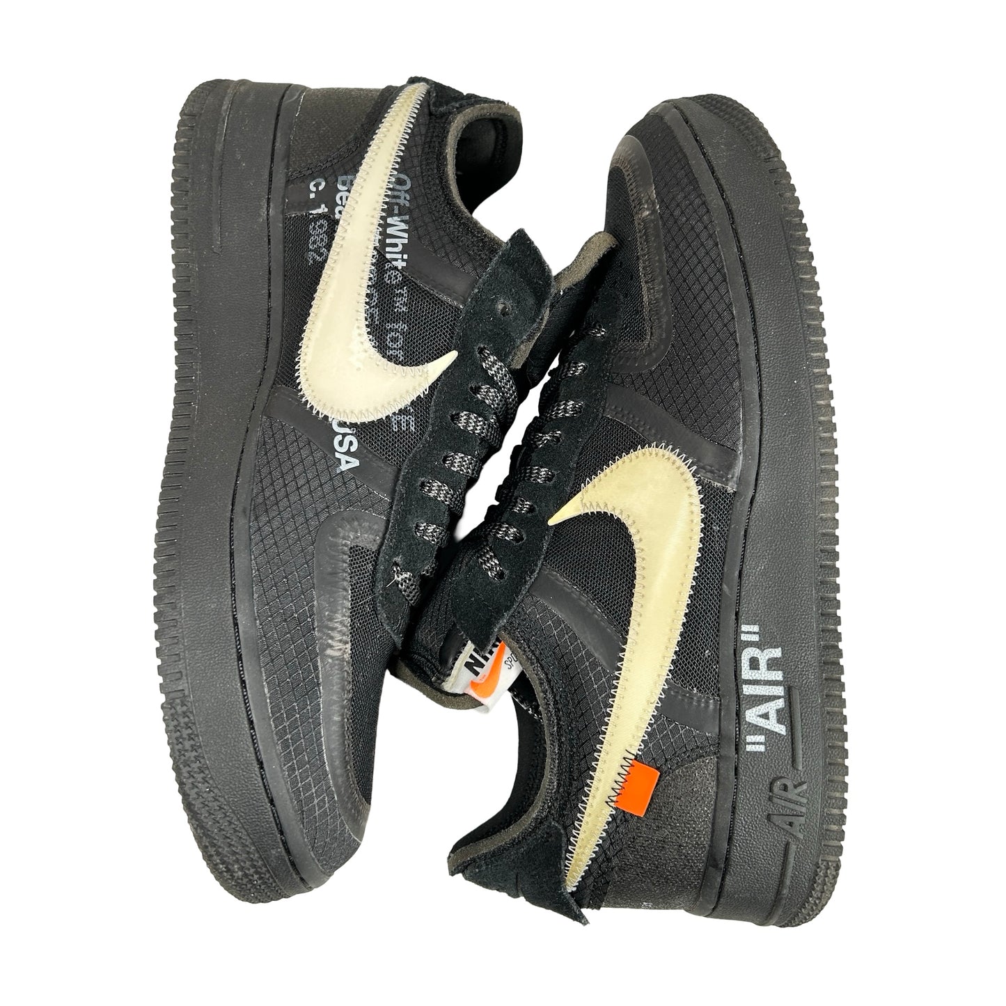 AO4606 001 Nike Air Force 1 Low Off-White Black White [USED] - 9 M (Used)