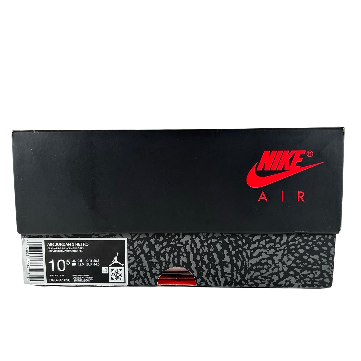 DN3707 010 Jordan 3 Retro OG Black Cement (2024) [USED] - 10.5 M (Used2)