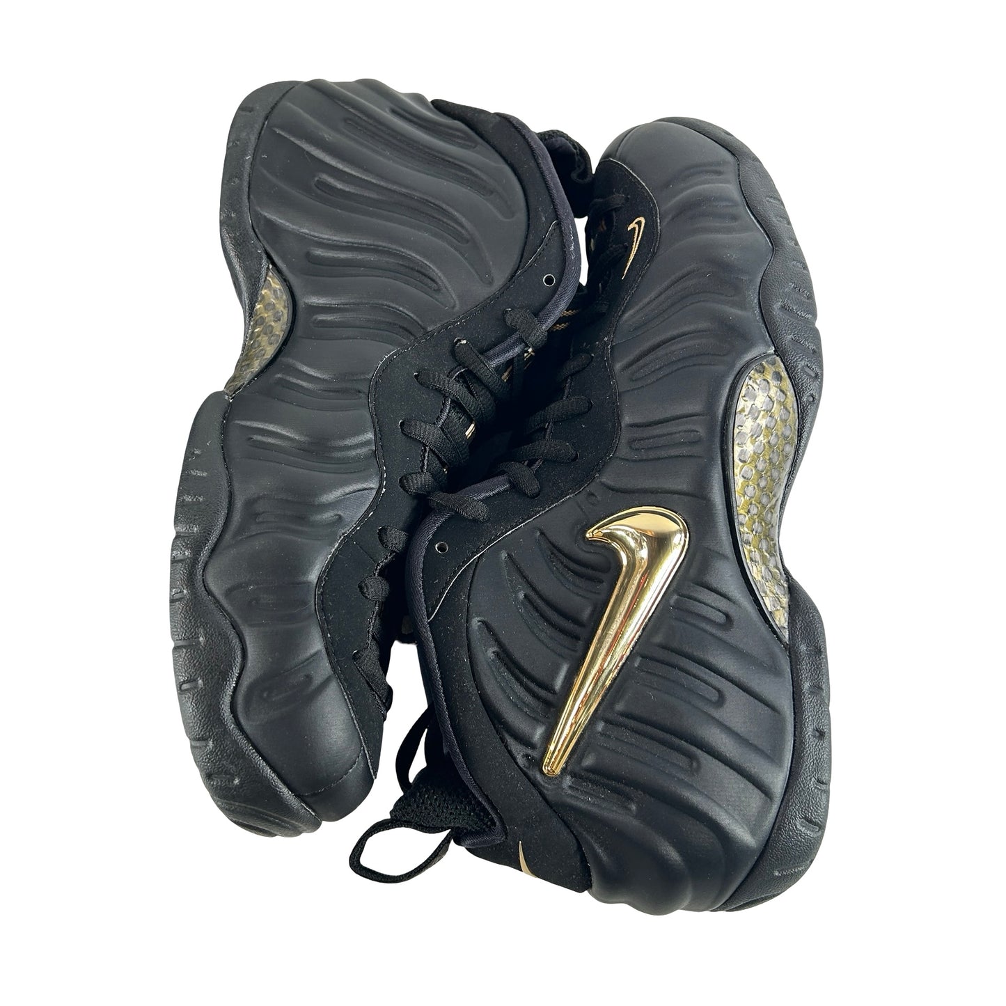624041 009 Nike Air Foamposite Pro Black Metallic Gold [USED] - 10.5 M (Used)