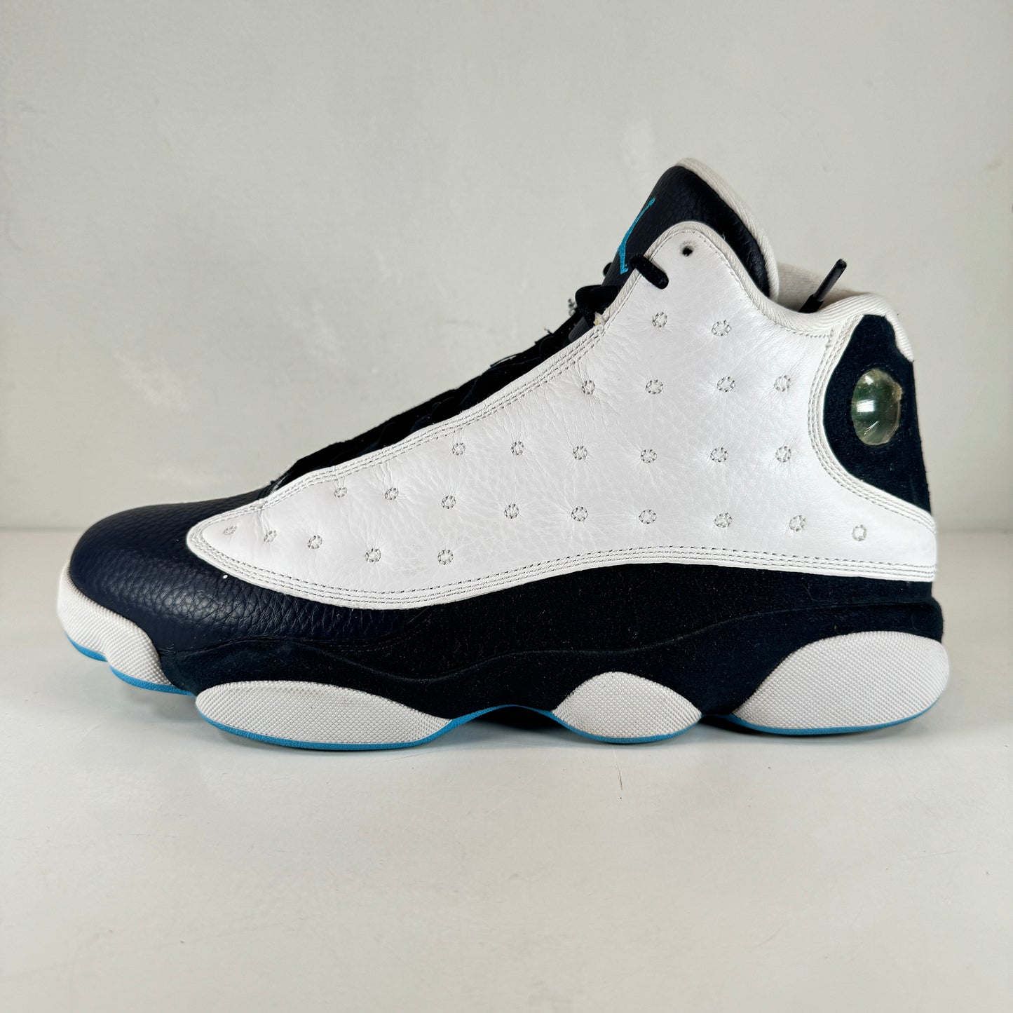 414571 144 Jordan 13 Retro Obsidian Powder Blue White [USED] - 11 M (Used)