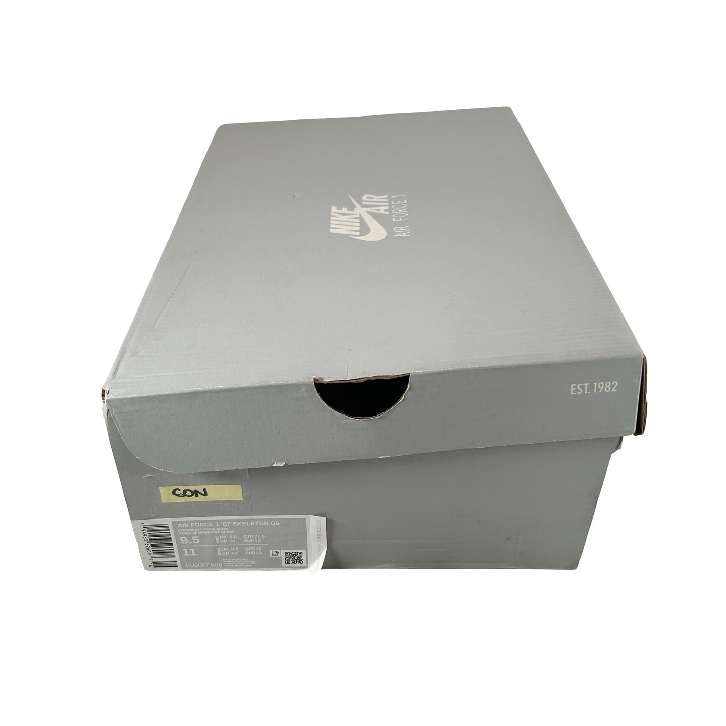 CU8067 800 Nike Air Force 1 Low Orange Skeleton Halloween [CONDITIONAL] - 9.5 (Yellowing)