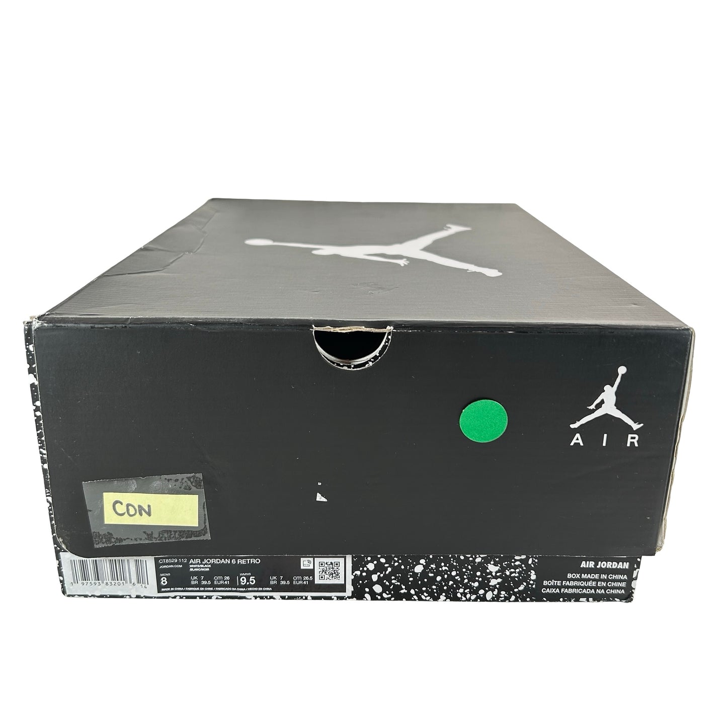 CT8529 112 Jordan 6 Retro Reverse Oreo [CONDITIONAL] - 8 M (Yellowing)
