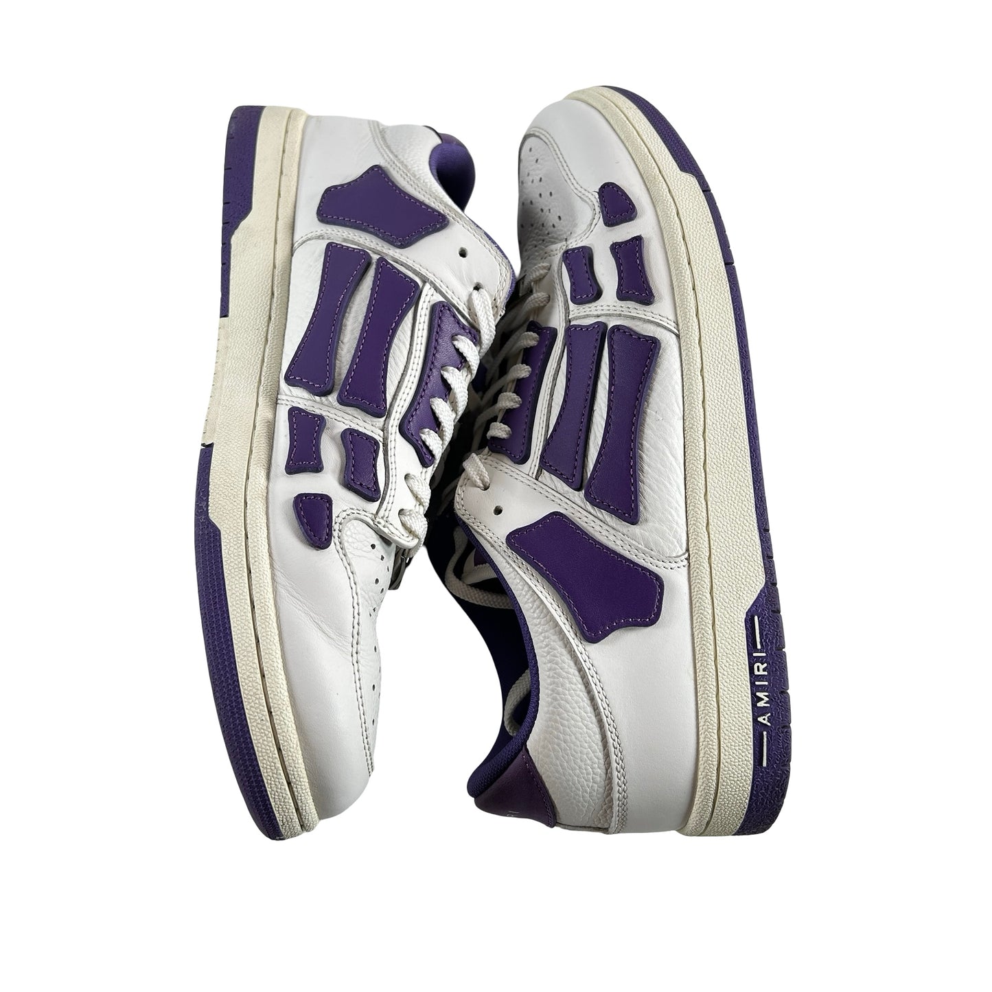 PS22MFS003 196 AMIRI Skel Top Low White Purple [USED] - 12 (Used)