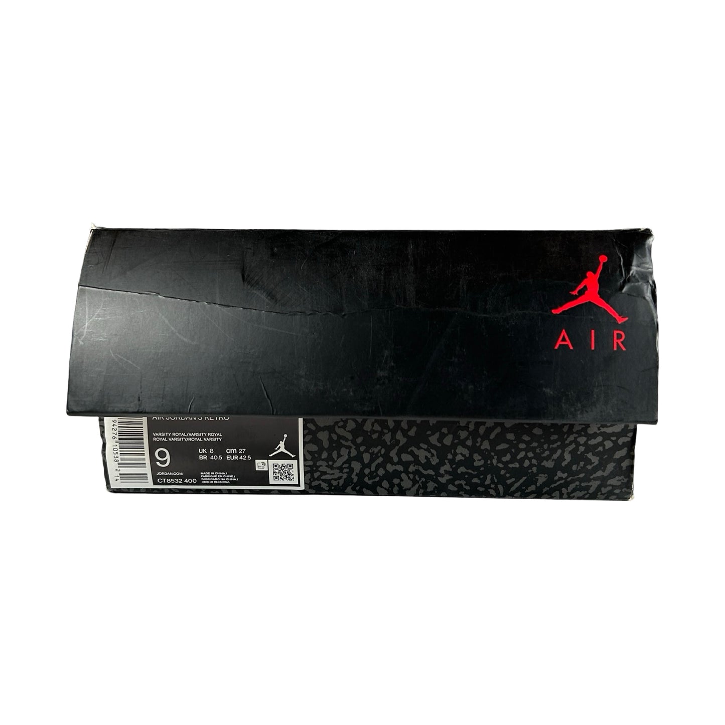CT8532 400 Jordan 3 Retro Varsity Royal Cement [USED] - 9 M (Used)