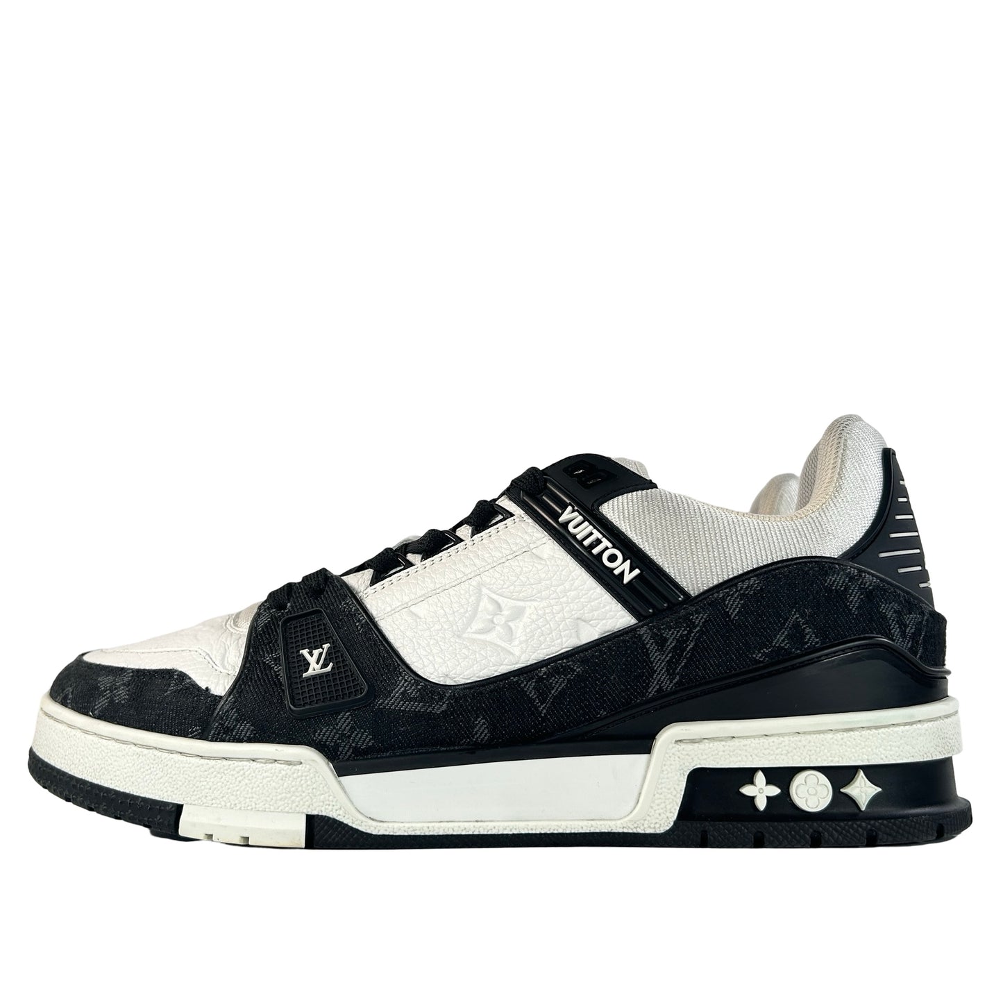 Louis Vuitton LV Trainer White Black - LV  7.5 (Used) (No Box)