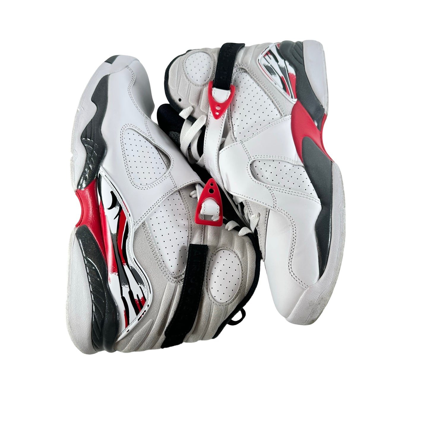 305381 100 Jordan 8 Retro White True Red (2025) [USED] - 12 M (Used)
