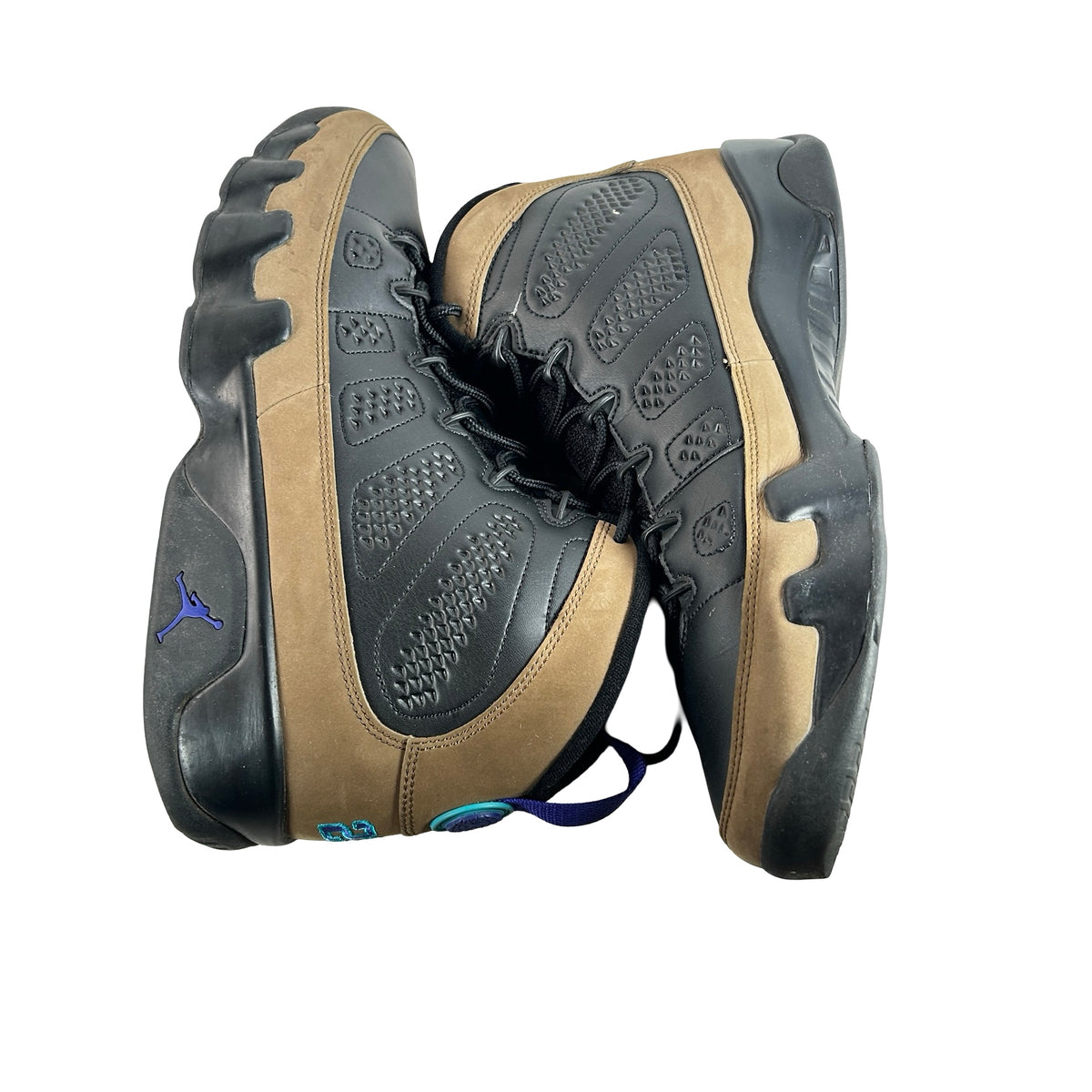 CT8019 034 Jordan 9 Retro Light Olive Concord [USED]- 14 (Used)