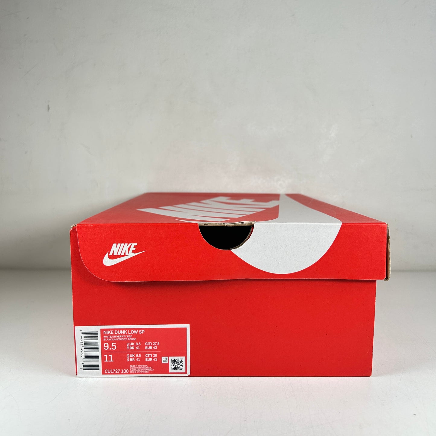 CU1727 100 Dunk Low University Red [USED] - 9.5 M (Used)