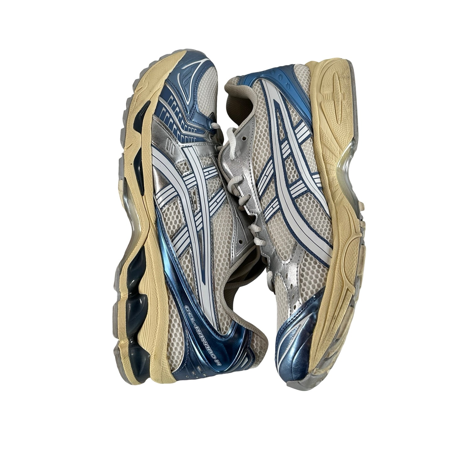 1203A537 102 ASICS Gel-Kayano 14 Cream Metallic Blue [USED] - 12 M (Used)