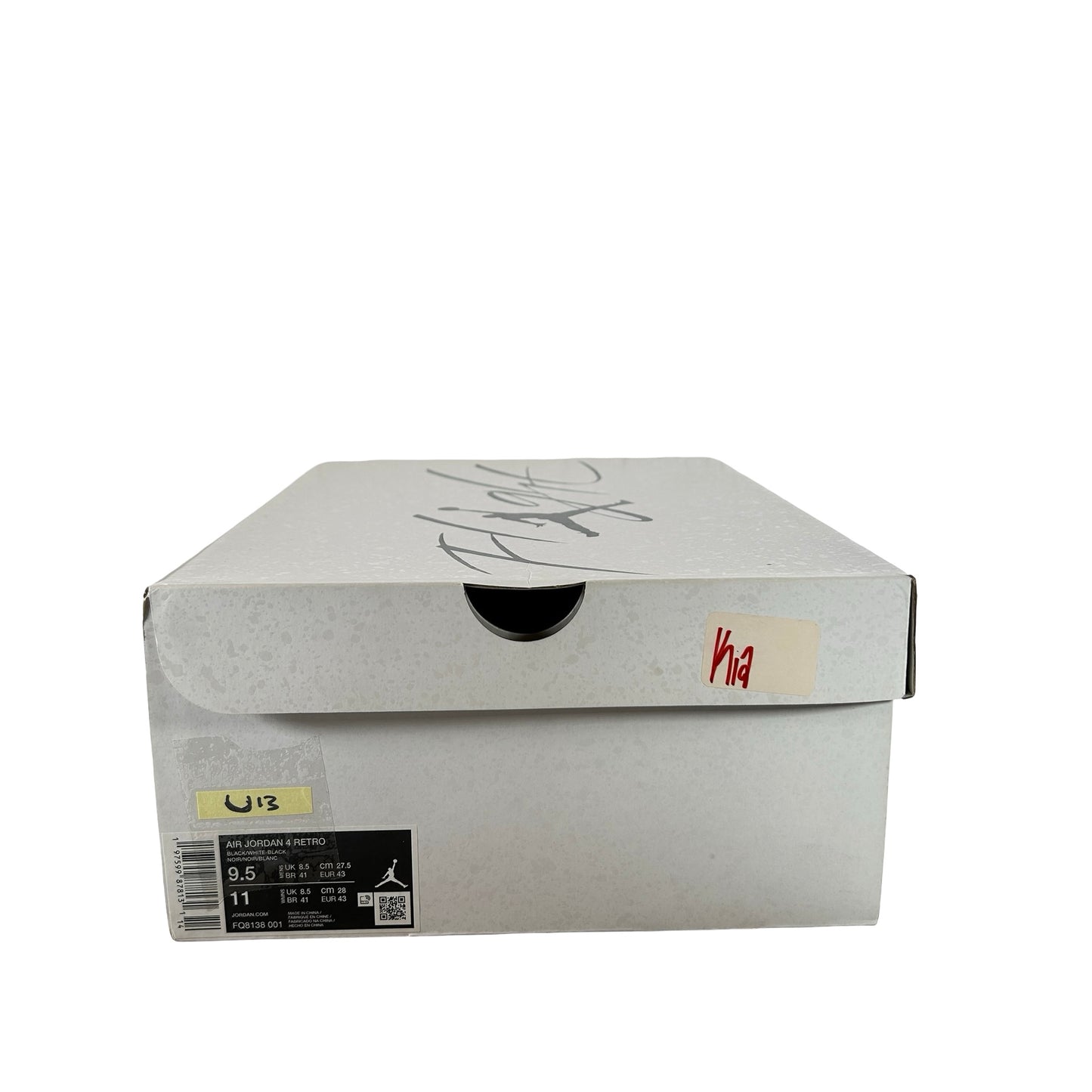 FQ8138 001  Jordan 4 Retro White Thunder [USED] - 9.5 M (Used13)